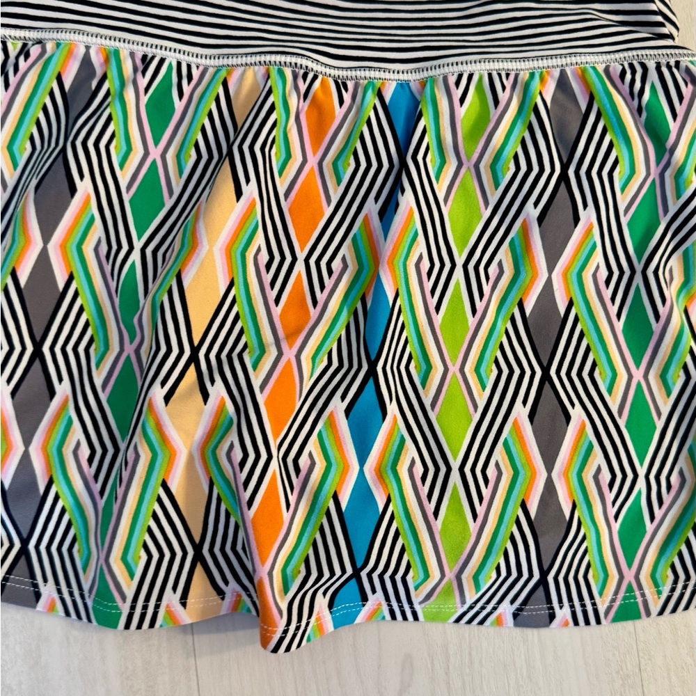 Trina Turk Colorful Geometric tennis skirt size S